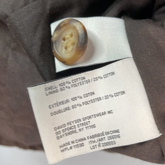 Weatherproof Corduroy Double Breasted Belted Trench Coat Jacket brown lined M - Picture 10 of 13